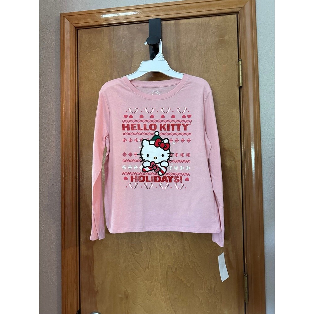 Hello Kitty Holiday Christmas long sleeve tee shirt size 14/16 XL